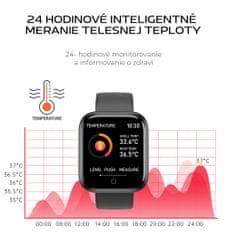 Smart hodinky s kovovým + silikonovým remienkom v balení T80S