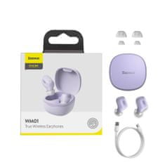 BASEUS Wireless Earbuds Encok WM01 (NGTW240005) - TWS with Bluetooth 5.3 - Purple
