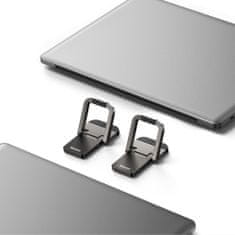 BASEUS (2 pack) Laptop Holder (LUZC000013) - Folding Feature, Adhesive, Zinc Alloy - Grey