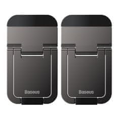 BASEUS (2 pack) Laptop Holder (LUZC000013) - Folding Feature, Adhesive, Zinc Alloy - Grey
