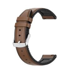 Techsuit Watchband 20mm (W007) - Samsung Galaxy Watch 4/5/Active 2, Huawei Watch GT 3 (42mm)/GT 3 Pro (43mm) - Brown