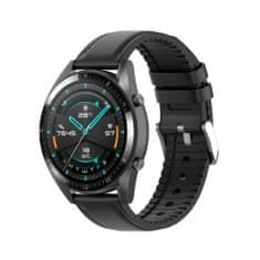 Techsuit Watchband 20mm (W007) - Samsung Galaxy Watch 4/5/Active 2, Huawei Watch GT 3 (42mm)/GT 3 Pro (43mm) - Black