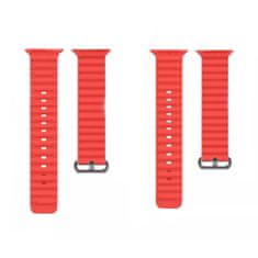Techsuit Watchband (W038) - Apple Watch 1/2/3/4/5/6/7/8/SE/SE 2/Ultra (42/44/45/49mm) - Red
