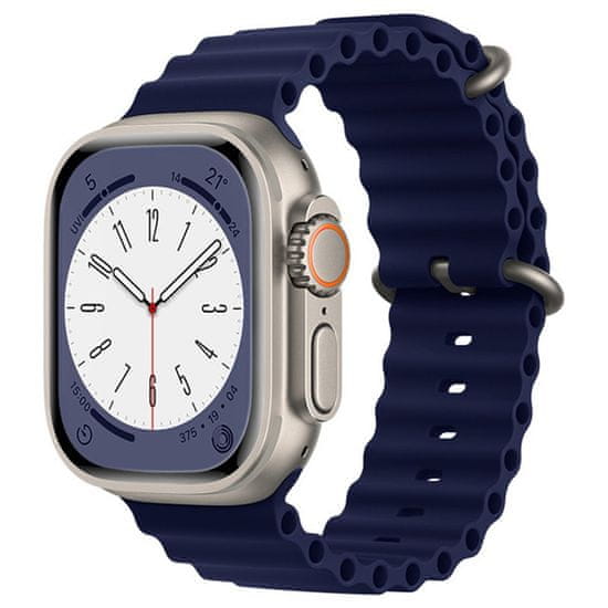 Techsuit Watchband (W038) - Apple Watch 1/2/3/4/5/6/7/8/SE/SE 2/Ultra (42/44/45/49mm) - Dark Blue