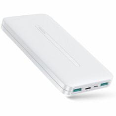 Joyroom Power Bank (JR-T012) - 2x USB, Type-C, Micro-USB, 2.1A, 10000mAh - White