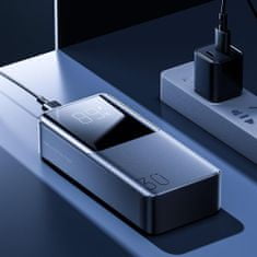 Joyroom Power Bank (JR-T015) - 2x USB, Type-C, Micro-USB, with Large Digital Display, 15W, 30000mAh - Black