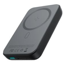 Joyroom Power Bank (JR-W020) - MagSafe Charger for iPhone, USB Type-C, 20W, 10000mAh, with Cable Type-C 40cm - Black