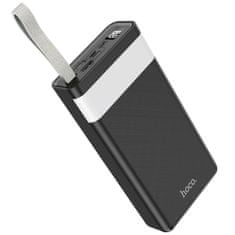 Hoco Power Bank Powerful (J73) - 2xUSB-A, Micro-USB, USB Type-C, Lightning, LED displej a baterka, 30000 mAh - čierna