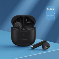 USAMS Bezdrôtové slúchadlá do uší série IA04 (BHUIA01) - TWS Bluetooth 5.0 - čierne