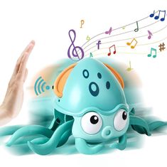 Cool Mango plazivá hudobná svietiacá interaktívna hračka chobotnica - octopusy