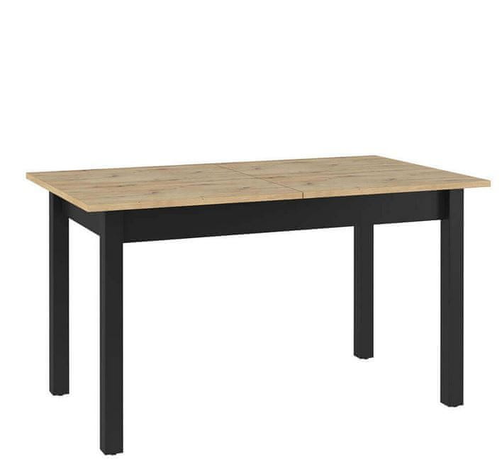 Veneti Jedálenský stôl QUINTY - dub artisan / čierny