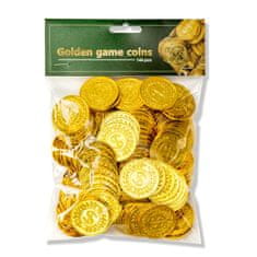 Northix Zlaté mince v plastu - 144 ks 