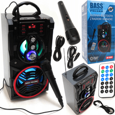 Bass Bluetooth reproduktor s r?diom a funkciou karaoke BP-5941