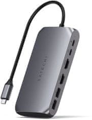 Satechi Aluminium USB-C Multimedia Adapter M1, 4K HDMI, USB-C PD 85W, USB-C data, 2x USB-A