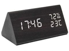 Verk  01771 Multifunkčné digitálne hodiny s teplomerom čiernej