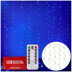 KIK LED Svetelný záves 3x3m 300LED viacfarebný KX5242_2