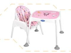 KIK KX5317_3 Detská ružová stolička na kŕmenie 3v1