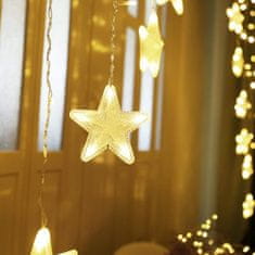 Vianočné hviezdne svetlá záves 4m 136 LED