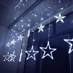 Vianočné hviezdne svetlá závesné rampúchy 4m 138 LED diód
