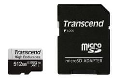 Transcend 512GB microSDXC 350V UHS-I U1 (Class 10) High Endurance pamäťová karta, 95MB/s R, 45MB/s W