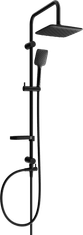 Mexen sprchový set X62 s hornou hlavicou 20x20 cm, čierna, 798626291-70