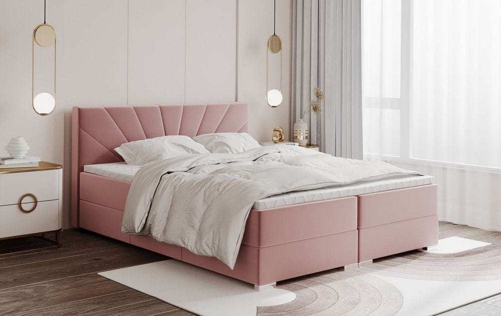 Veneti Manželská posteľ ADIRA 2 - 180x200, ružová
