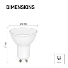 EMOS LED žiarovka GoSmart MR16 / GU10 / 4,8 W (35 W) / 400 lm / RGB / stmievateľná / Wi-Fi