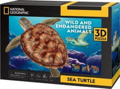 CubicFun 3D puzzle National Geographic: Morská korytnačka 31 dielikov