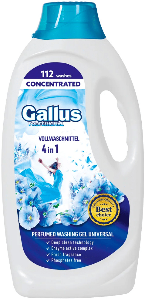 Gallus Professional parfumovaný prací gél Universal, 112 pracích dávok, 4,05 l