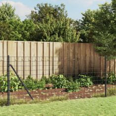 Vidaxl Drôtený plot s prírubou antracitový 1x25 m