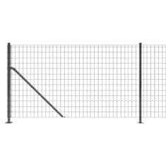 Vidaxl Drôtený plot s prírubou antracitový 0,8x25 m