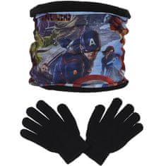 Sun City Šál Avengers / nákrčník Avengers zateplený + rukavice sada 2ks Barva: ČERNÁ