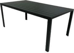 KONTRAST Záhradný kovový stôl ALLEN 205 x 90 x 74 cm čierny