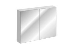 COMAD Závesná kúpeľňová skrinka so zrkadlom Leonardo 84-90-B 2D biela