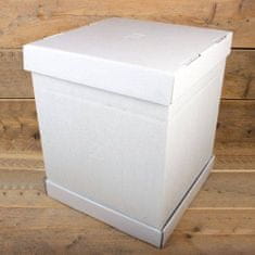 FunCakes Tortová krabica na poschodovú tortu pevná 37x37x45cm -