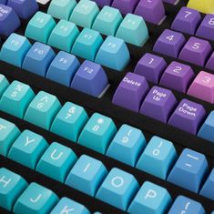 Ducky Azure SA, 108 kláves, ABS, modré/fialové/růžové