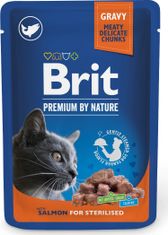 Brit premium cat pouches Salmon for Sterilized 100 g