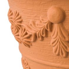 botle Kvetináč okrúhly so vzorom 57cm Terracotta Terasa Záhrada Vonkajšie Odolné voči UV žiareniu Vnútorné 65L