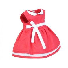 No Name Červené šaty pre 35-45 cm bábiku Alžbetu