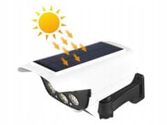 Verk  15976 Atrapa kamery LED COB solárne, senzor pohybu, súmraku, diaľkové ovládanie