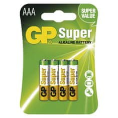 GP Alkalická batéria GP Super LR03 (AAA), 4 ks