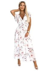 Numoco Dámske kvetované šaty Lisa bielo-broskyňová Universal