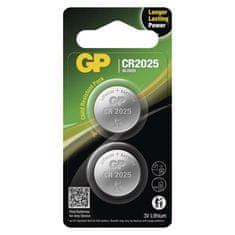 GP Lítiová gombíková batéria GP CR2025, 2 ks