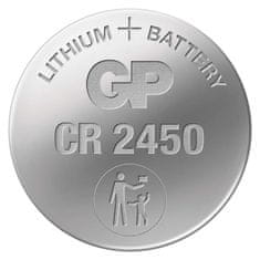 GP Lítiová gombíková batéria GP CR2450, 5 ks