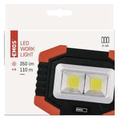 EMOS COB LED pracovné svietidlo P4112, 350 lm, 3× AA