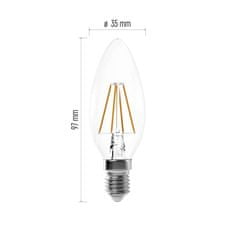 EMOS LED žiarovka Filament sviečka / E14 / 3,4 W (40 W) / 470 lm / neutrálna biela