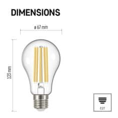 EMOS LED žiarovka Filament A67 / E27 / 17 W (150 W) / 2 452 lm / neutrálna biela