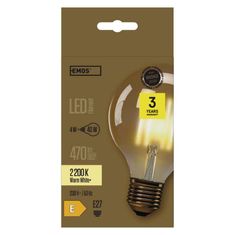 EMOS LED žiarovka Vintage G95 / E27 / 4 W (40 W) / 470 lm / teplá biela