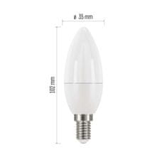 EMOS 8 + 2 zdarma – LED žiarovka Classic sviečka / E14 / 5 W (40 W) / 470 lm / teplá biela