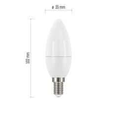 EMOS 8 + 2 zdarma – LED žiarovka Classic sviečka / E14 / 5 W (40 W) / 470 lm / teplá biela